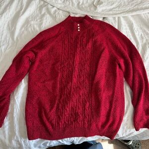 Karen Scott Red Knit sweater